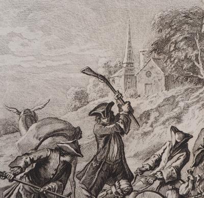 Jean-Baptiste OUDRY (d’après) : Les deux mulets - Gravure 2