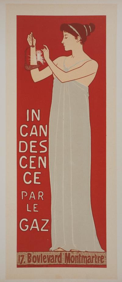 Maurice RÉALIER-DUMAS : Déesse de la lumière, 1895 - Lithographie originale signée 2