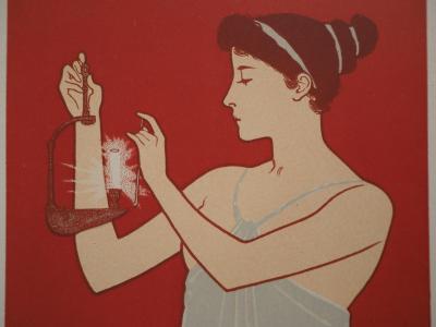 Maurice RÉALIER-DUMAS : Déesse de la lumière, 1895 - Lithographie originale signée 2