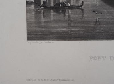 Frédéric MARTENS : Pont du Rialto à Venise - Gravure Originale 2