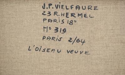 Jean-Pierre VIELFAURE : L’oiseau veuve - Huile sur toile originale signée 2