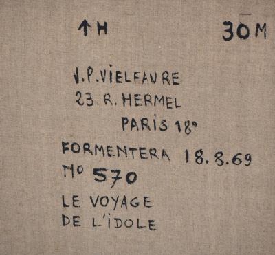 Jean-Pierre VIELFAURE : Le voyage de l’idole - Huile sur toile signée 2