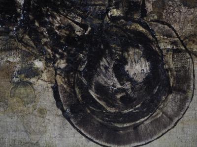 Jean-Pierre VIELFAURE : Moitié de soleil d’un autre monde - Huile sur toile originale signée 2
