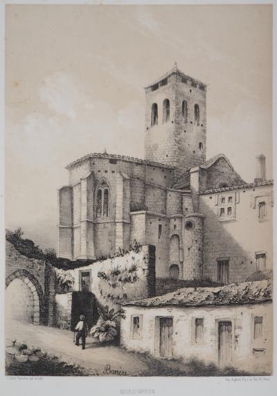 Abbé BARRERE : Petit village - Lithographie Originale Signée 2