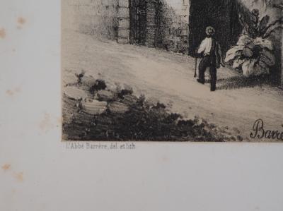 Abbé BARRERE : Petit village - Lithographie Originale Signée 2