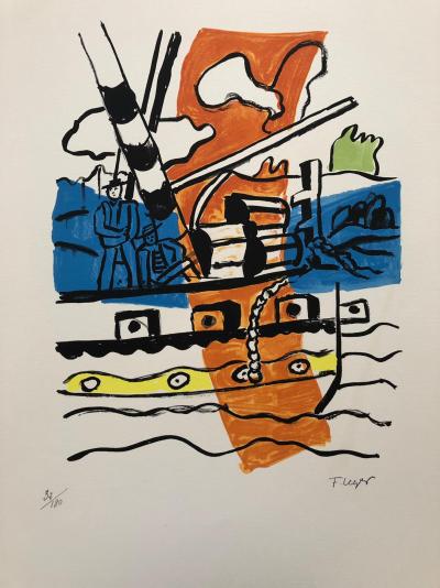 Fernand Léger - Le remorqueur - Lithographie 2