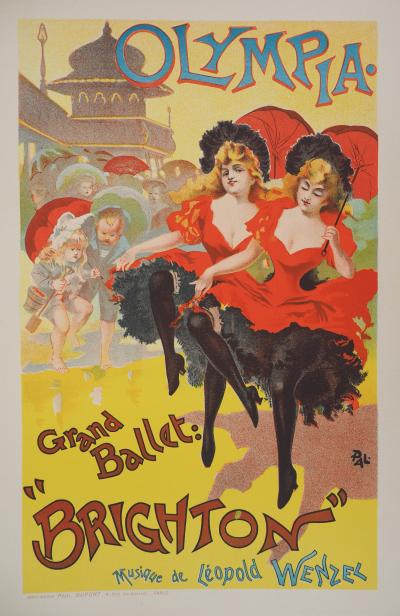 PAL : Danseuses de cancan, 1895 - Lithographie originale signée 2