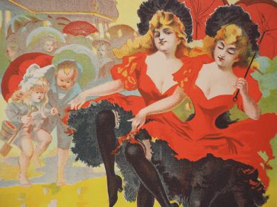 PAL : Danseuses de cancan, 1895 - Lithographie originale signée 2