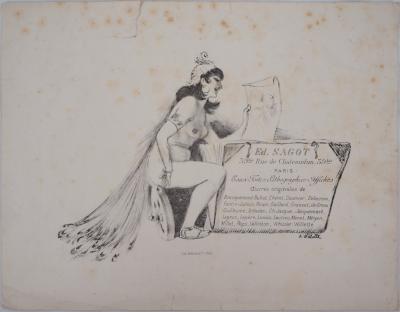 A. WILLETTE : La muse des éditions Sagot - Lithographie Signée 2