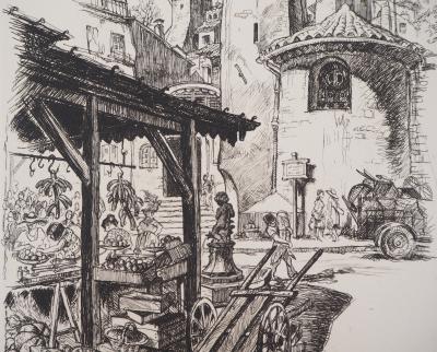 Maurice ROBERT - Vues du village - Lot de cinq gravures 2