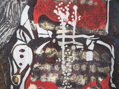 Jean-Pierre VIELFAURE : Les fiancés Hiroshima - Huile sur toile originale signée 2