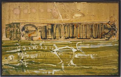 Jean-Pierre VIELFAURE : Palmes de vent - Huile sur toile signée 2
