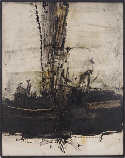 Jean-Pierre VIELFAURE : La façade de la colère - Huile sur toile originale signée 2