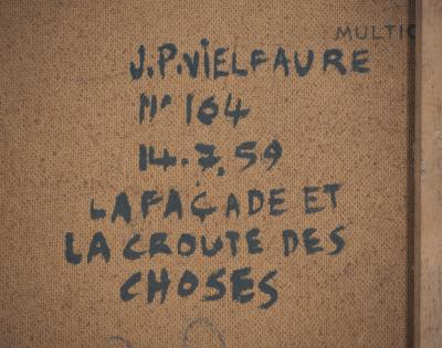 Jean-Pierre VIELFAURE : La façade de la colère - Huile sur toile originale signée 2