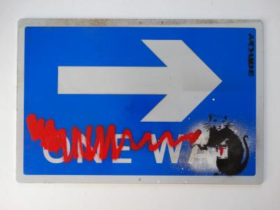 Banksy (attribué à) - Panneau - Pochoir 2