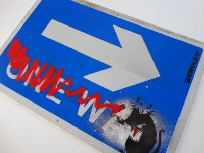 Banksy (attribué à) - Panneau - Pochoir 2