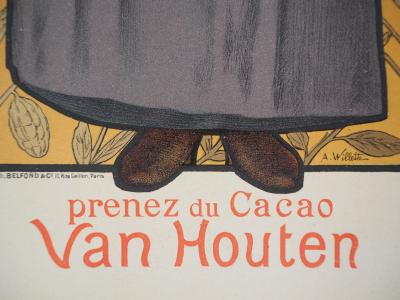 Adolphe WILLETTE : Van Houten, Femme et cacao, 1895 - Lithographie originale signée 2