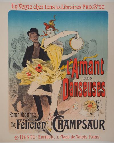 Jules CHERET :  L’Amant des Danseuses - Lithographie originale signée, 1895 2