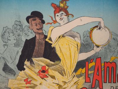 Jules CHERET :  L’Amant des Danseuses - Lithographie originale signée, 1895 2