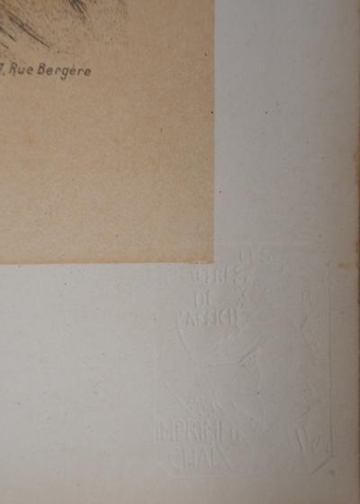 Théophile Alexandre STEINLEN : Scènes impressionnistes - Lithographie originale signée, 1895 2