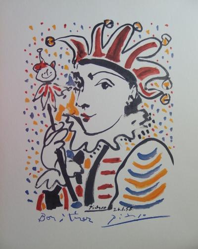 Pablo PICASSO : Carnaval - Le Fou, Lithographie signée