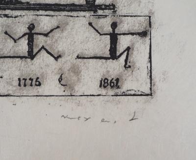 Max ERNST : Surréalisme, Le cheval-cloche - Lithographie Originale Signée 2