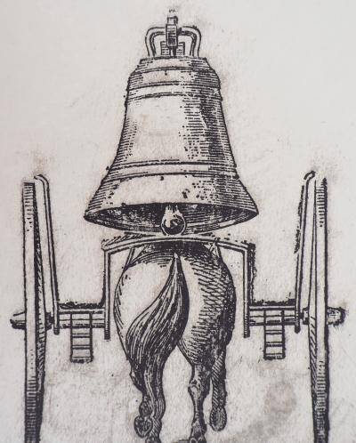 Max ERNST : Surréalisme, Le cheval-cloche - Lithographie Originale Signée 2