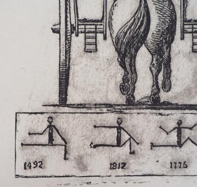 Max ERNST : Surréalisme, Le cheval-cloche - Lithographie Originale Signée 2