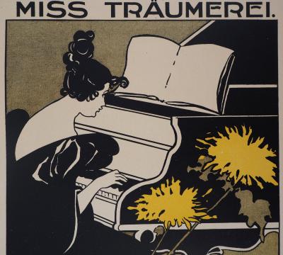 Ethel REED : Jeune fille au piano, 1897 - Lithographie originale signée, 1897 2