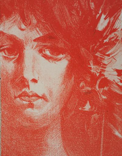 Viktor OLIVA - Muse, 1897 - Lithographie originale 2