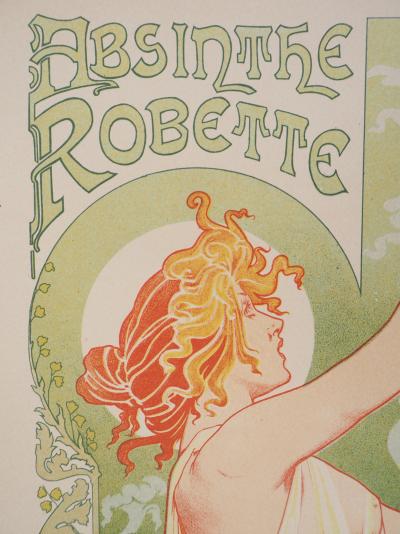 Henri PRIVAT-LIVEMONT : Absinthe Robette - Lithographie signée, 1897 2