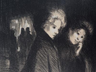 Théophile Alexandre STEINLEN : Devant les vitrines de la place Vendôme - Lithographie originale signée, 1897 2