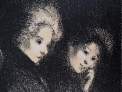 Théophile Alexandre STEINLEN : Devant les vitrines de la place Vendôme - Lithographie originale signée, 1897 2