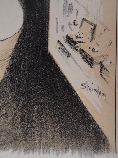Théophile Alexandre STEINLEN : Devant les vitrines de la place Vendôme - Lithographie originale signée, 1897 2