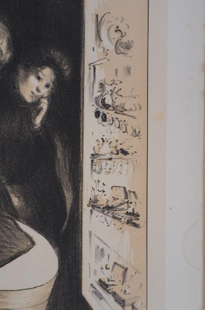 Théophile Alexandre STEINLEN : Devant les vitrines de la place Vendôme - Lithographie originale signée, 1897 2