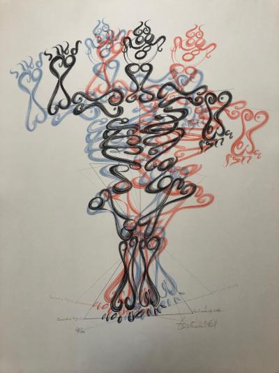 Otto Tschumi Barocke Figur Lithograph Post War Modern Art
