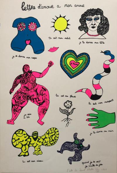 Niki de Saint Phalle - Lettre d’amour à mon amour - Sérigraphie 2