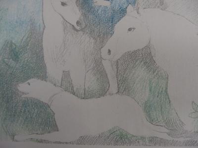 Marie LAURENCIN : Jeunes filles à cheval, Lithographie signée - 1928 2