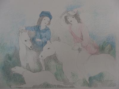 Marie LAURENCIN : Jeunes filles à cheval, Lithographie signée - 1928 2