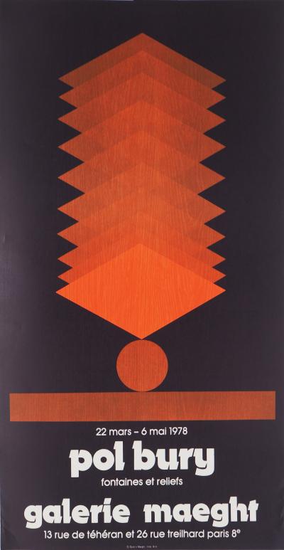 Pol BURY : Assemblage géométrique - Affiche lithographique d’époque 2