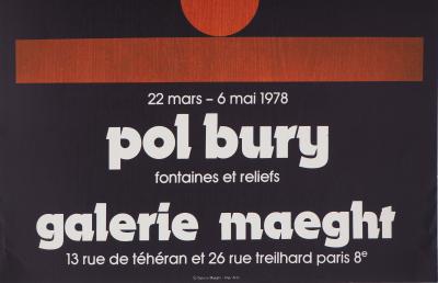 Pol BURY : Assemblage géométrique - Affiche lithographique d’époque 2