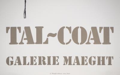 Pierre TAL-COAT : Abstraction vert et noir- Affiche lithographique d’époque 2