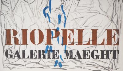 Jean-Paul RIOPELLE : Deux masques abstraits - Affiche lithographique d’époque 2