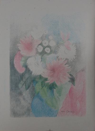 Marie LAURENCIN : Le bouquet de dahlias, Lithographie signée - 1928 2