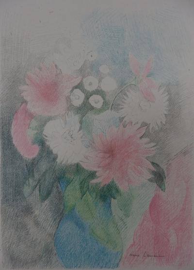 Marie LAURENCIN : Le bouquet de dahlias, Lithographie signée - 1928 2