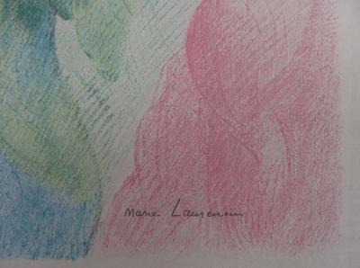 Marie LAURENCIN : Le bouquet de dahlias, Lithographie signée - 1928 2