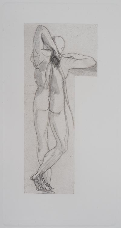 Auguste RODIN (d’après) : Ombre de guerrier - Gravure 2