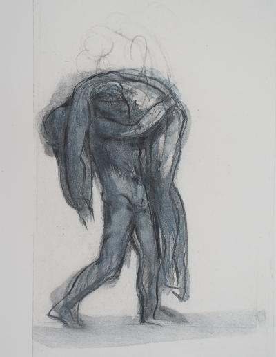 Auguste RODIN (d’après) : Démon emportant une ombre - Gravure, 1897 2