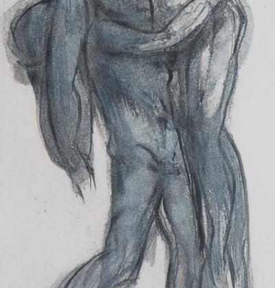Auguste RODIN (d’après) : Démon emportant une ombre - Gravure, 1897 2