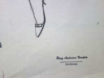 Rosy ANDREASI-VERDIER : Dessin de mode : Chic à la française -  Aquarelle originale et dessin à l’encre 2